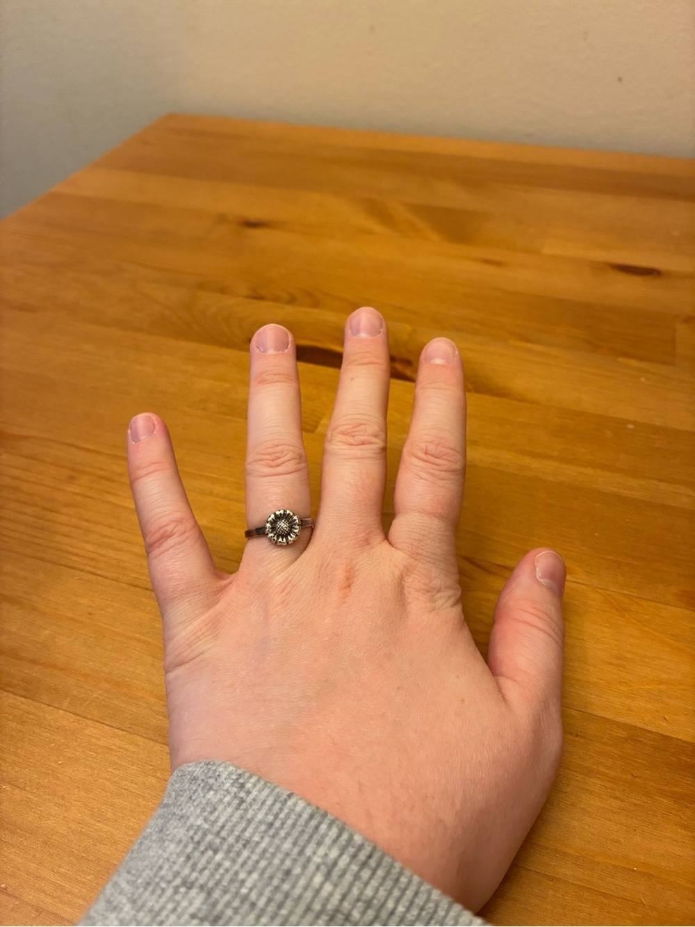 Silver 925 sunflower ring
